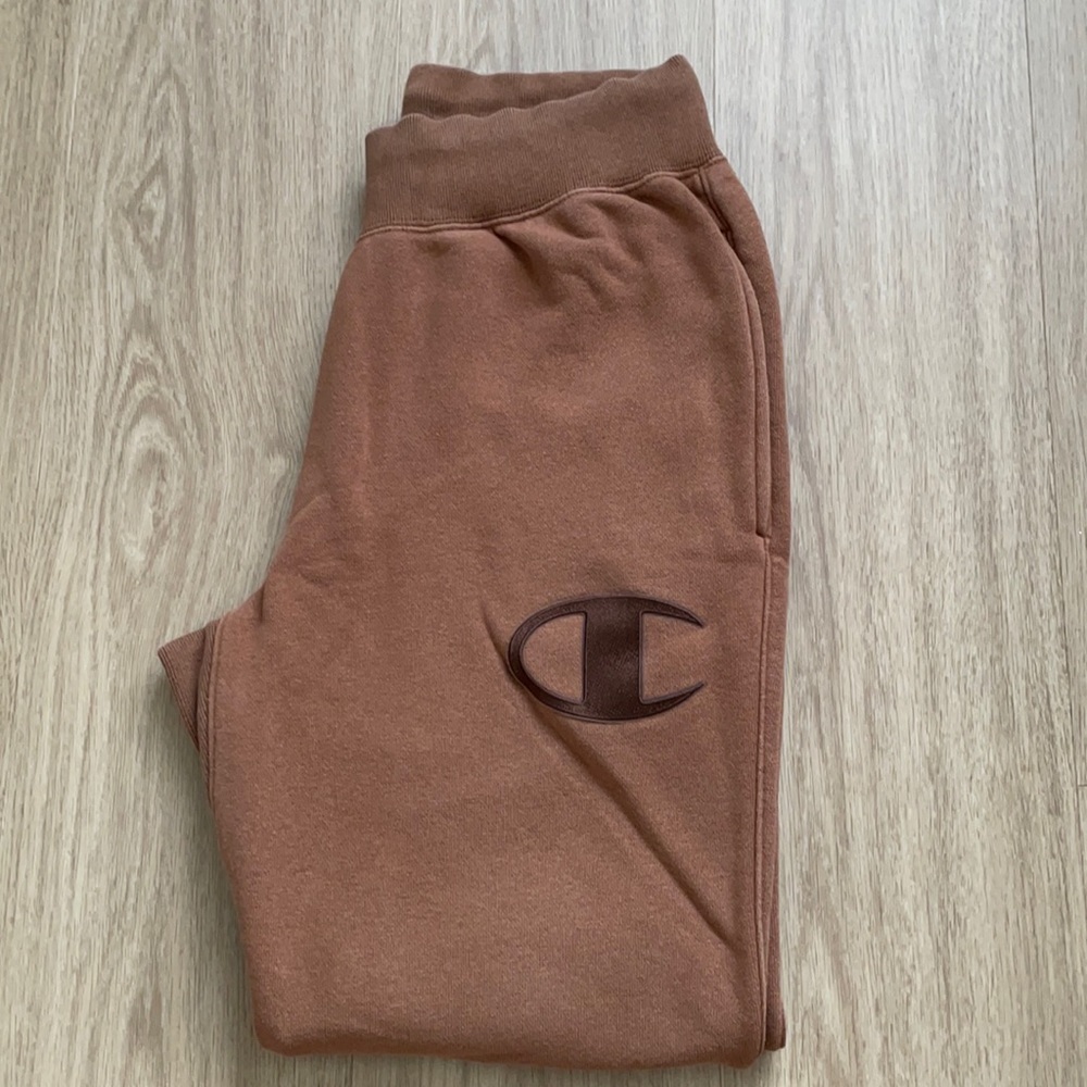 Men’s Brown Champion Joggers, Size Medium
